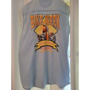 Daytona Beach 2009 Bike Week Sleeveless Denim shirt